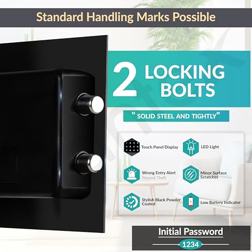 Image of Plantex 38 Litre Digital Safe Locker for Home /Quality-Checked Unit with Minor Transit Marks /Electronioc Safe /Assured by Plantex (Black)