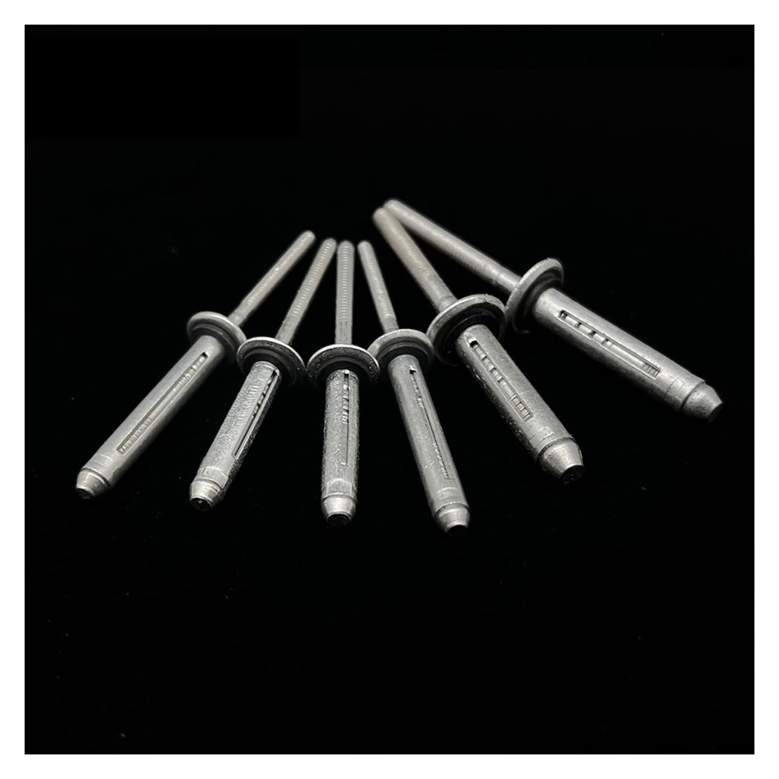 Remaches ciegos de aluminio, Remaches ciegos estructurales de aluminio, paquete 500 tamaños múltiples(6.4x26mm)