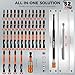 Upgraded 79-Piece Magnetic Impact Nut Driver Set, Metric & SAE with 3LB Magnetic Pickup Tool, Socket Adapters, Wing Nut Driver, Universal Sockets, Quick-Change Bit Holder & Extensions, Power Bits