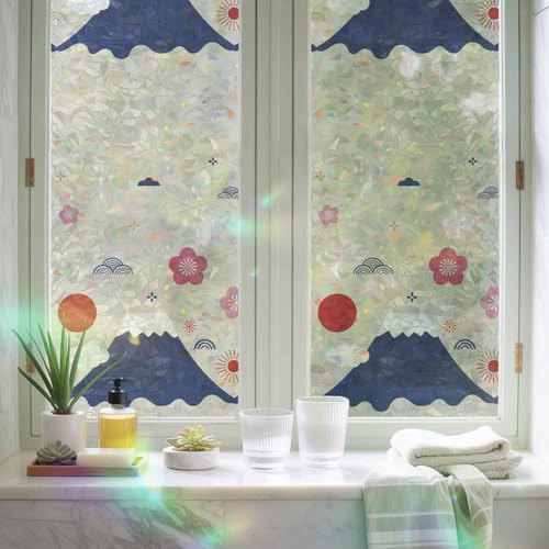 Vinilo decorativo para ventana con efecto arcoíris y privacidad miniatura 5