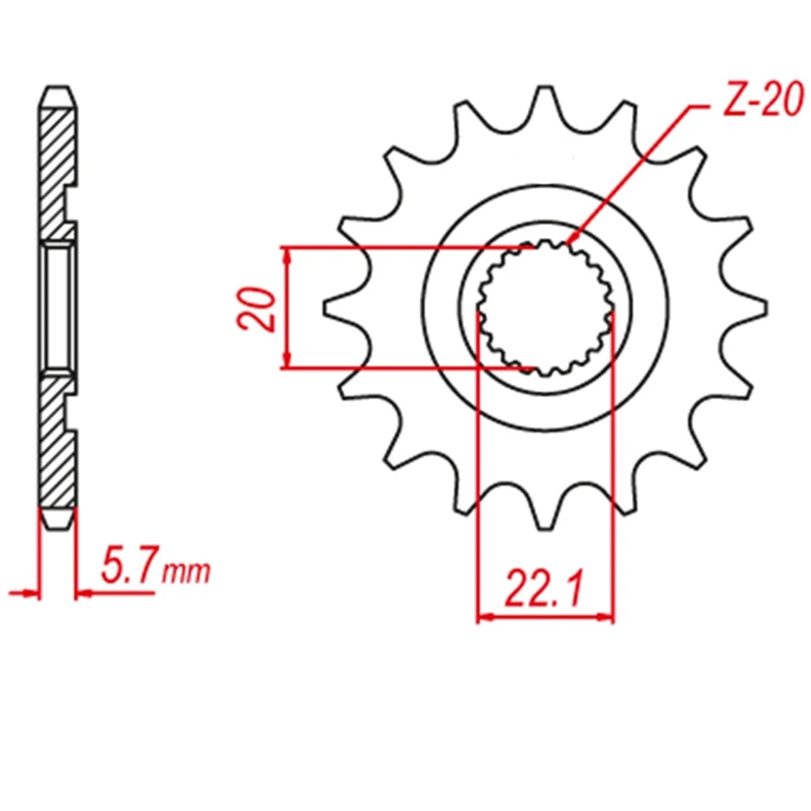Piñón de transmisión para Yamaha WR250 WR 250 WR250R WR250F WR250X 2001-2021 Piñón Y Corona para Motocicleta 520 CNC 14T/47T (Delantero Trasero)(14T 47T)