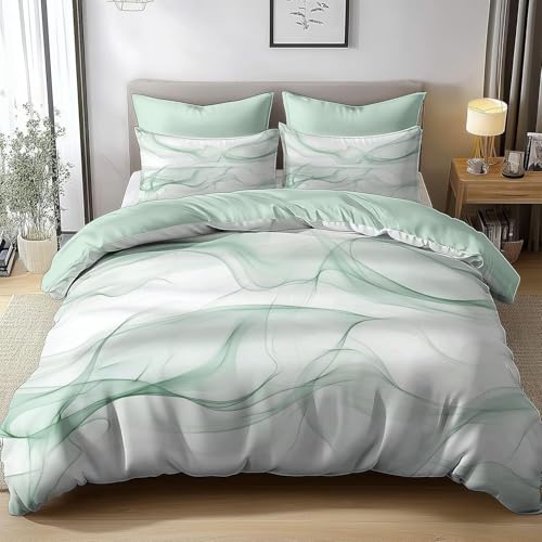 LLSZAHD Ondas de Agua Verde Funda NóRdica