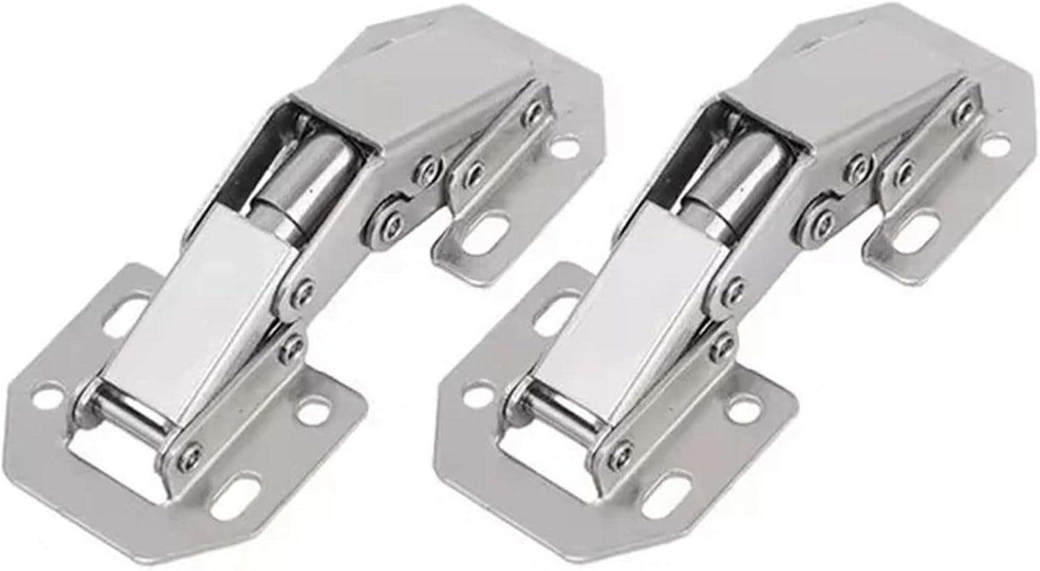2/4/6/10個 90度スチール ドリル不要 油圧バッファーキャビネットヒンジ 家具ハードウェア (6個)