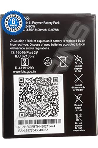 Image of Orignal Battery for Lyf JioPhone Next 4G (LS2542QW Battery with 6 Months Warranty (for JIO Next LS2542QW) with 6 Months Warranty (for JIO Next LS2542QW) (for JIO Next)