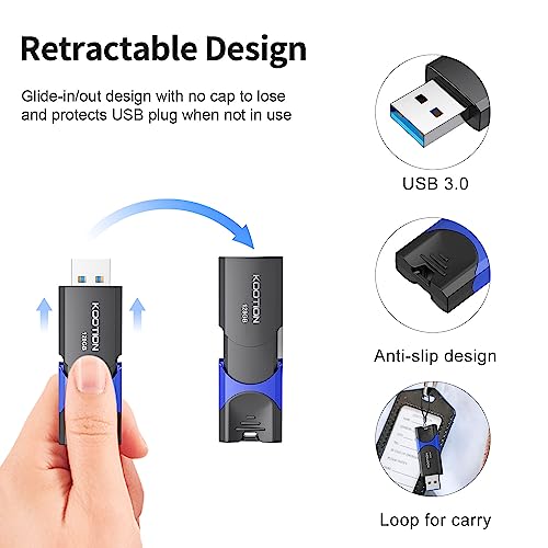 Kootion 128GB USB 3.0 Stick 3-Pack - Image 2
