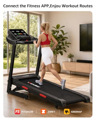 Image of WENOKER Treadmill for Home, Folding Treadmill with 15% Auto Incline | 3.0HP Folding Treadmill with App,12 Workout Programs, Max 8.7 MPH Running Machine, 300 LBS Capacity