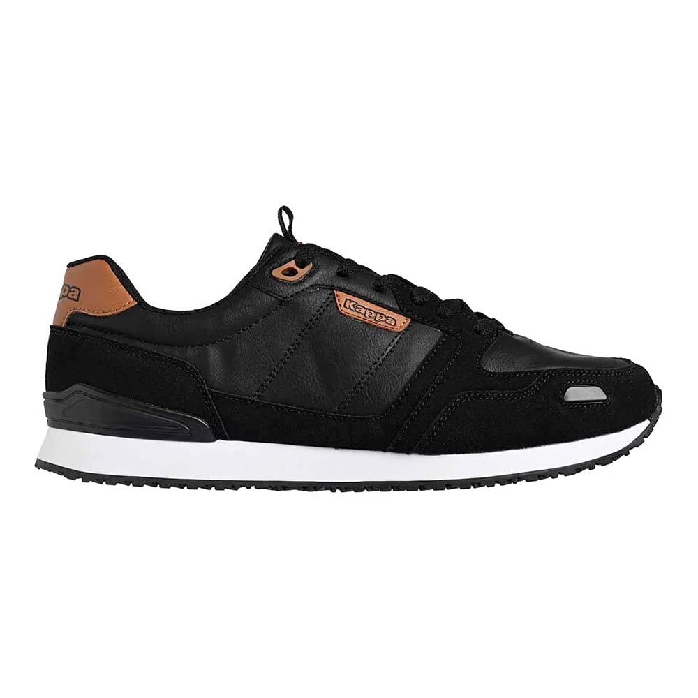 Kappa Men's CLECY PU Low-Top Sneakers, black brown, 10 UK