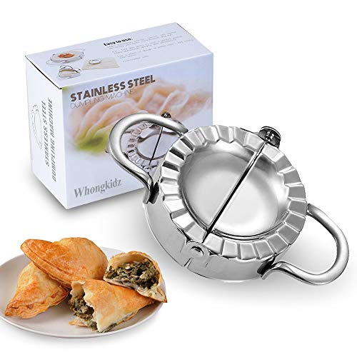 Dumpling Maker Mould Empanada Press Stainless Steel Easy Dumpling Calzone Ravioli Turnover Pierogi Dough Press Pastry Tools Dough Cutter Kitchen Accessories (Large - 3.74