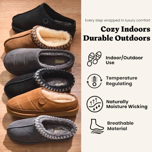 Image of Fireside by Dearfoams Men's Grafton Shearling Indoor /Outdoor Clog