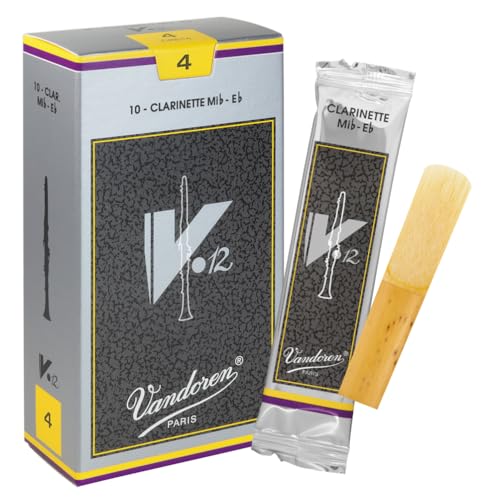 Vandoren CR614 Eb Clarinet V.12 Reeds Strength 4; Box of 10
