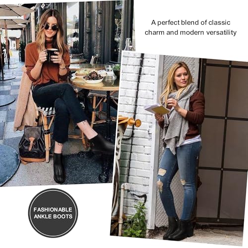 Jeossy Women’s Ankle Short Boots Western Chunky Low Heel Cowboy 9617 Booties with Zipper2