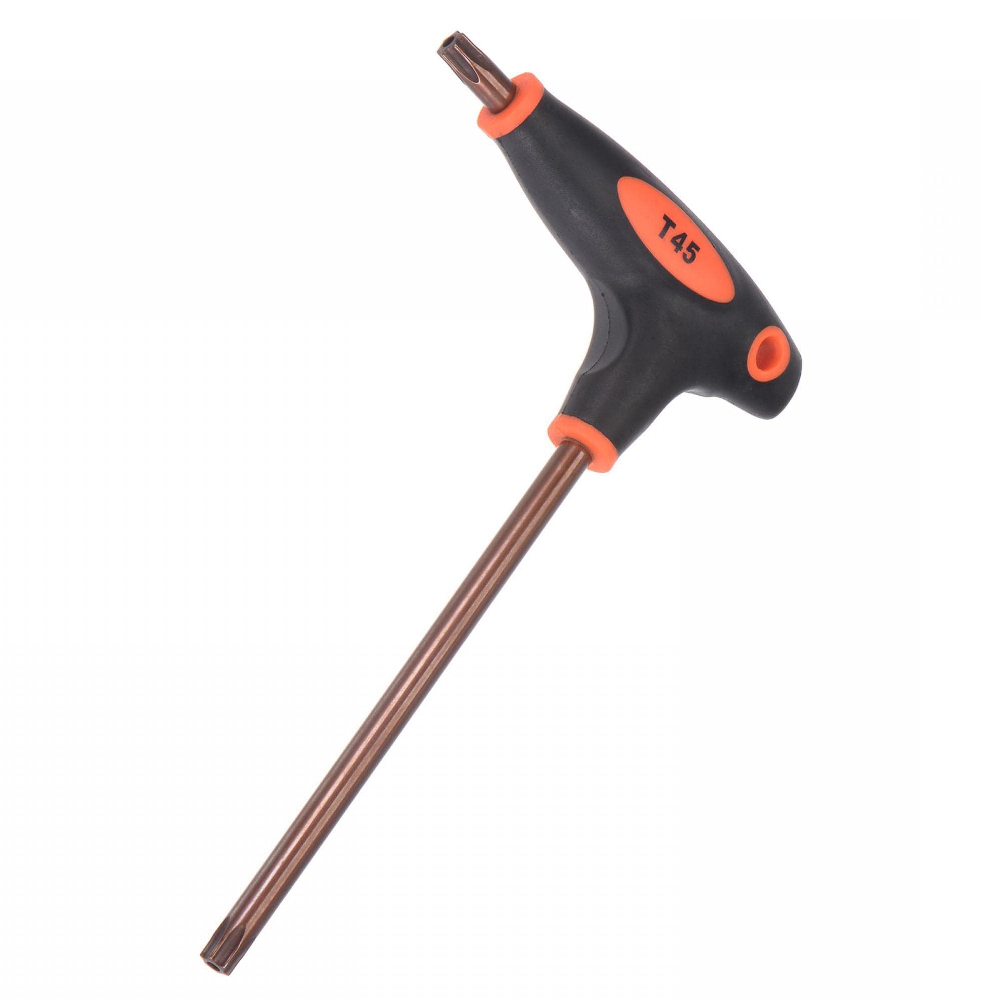 TA-VIGOR T45 T-Handle Torx Key, S2 Steel Torx Wrench Star Key, Anti Tamper Proof Dual End torx Screwdriver, 1 Pack