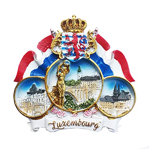 Imán Refrigerador Emblema Nacional Luxemburgo 3D miniatura 1