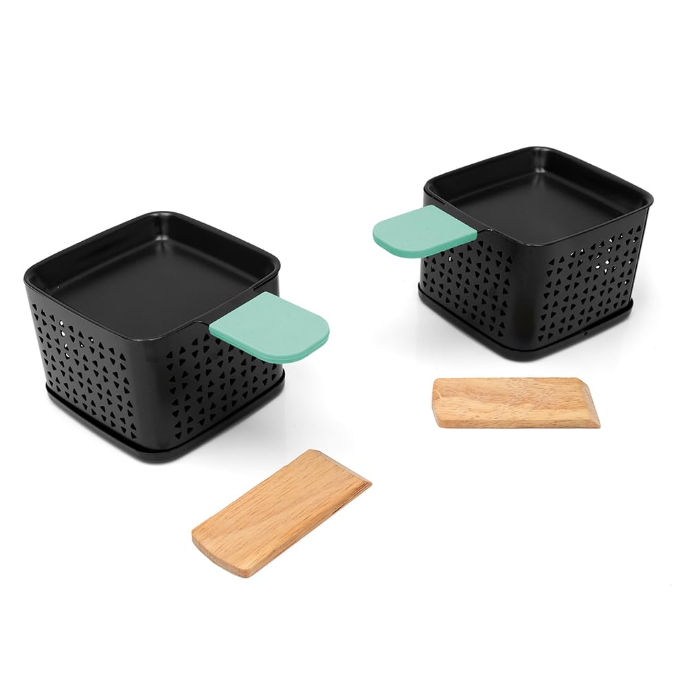 CÉCOA • Cheese’Up Duo • Lot de 2 • Raclette à la Bougie • Sans Électricité • Poêlons Antiadhésifs & Spatules en Bois • Facile à Transporter & Nettoyer • Idéal pour Amateurs de Fromage
