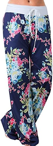 Famulily Women's Casual Floral Wide Leg Pajama Lounge Pants