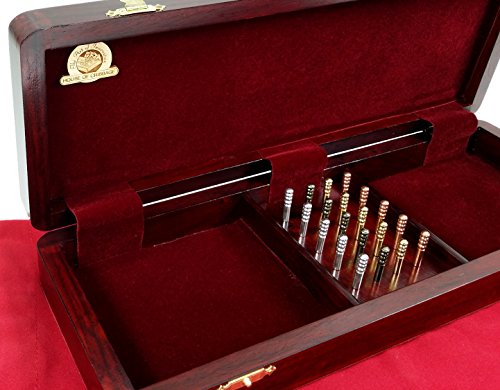 Tablero de Cribbage Plegable 14" Bloodwood y Maple miniatura 3