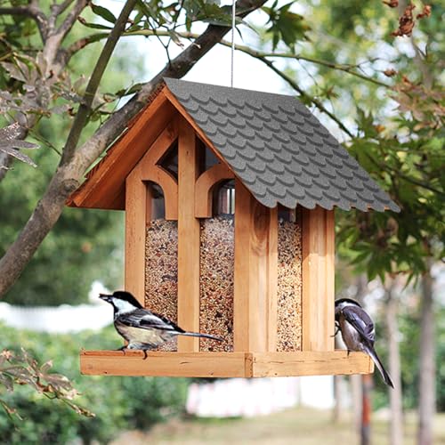 Selbstklebende Dachpappe für Vogelhaus – Wasserdichtes Mini-Dachschindeln-Set (Grau), Bitumen-Bahn für Nistkästen, Hasenstall & Insektenhotels (Dacheindeckung für Gartenhaus)