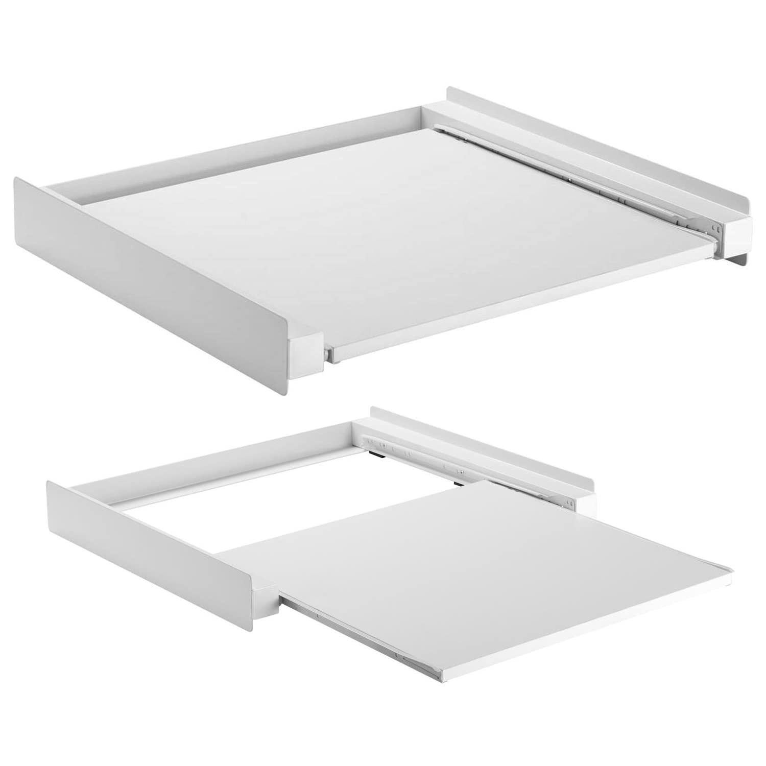 Maclean MC-890 Universeller Verbindungsrahmen mit Ausziehplatte für 60x53 cm Waschmaschinen oder Trockner Platzsparend Zwischenbaurahmen bis 60kg