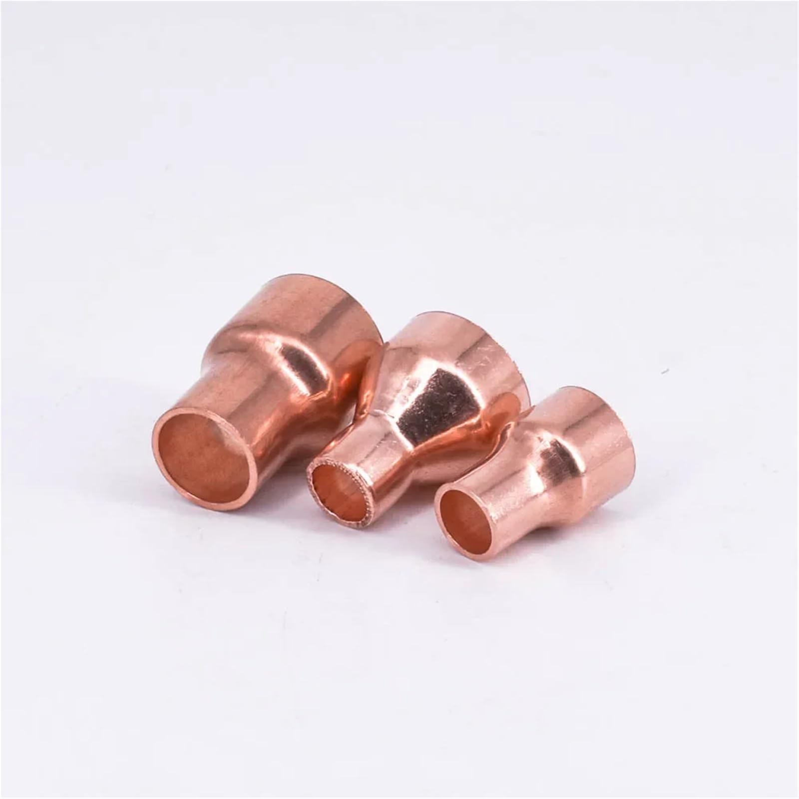 5pcs 6.35 8 10 12.7 15 16 19 25 28 32mm Pure Copper End Feed Solder Reducer Plumbing Pipe Fitting Connector Coupler Air Conditioner(38mm To 35mm)