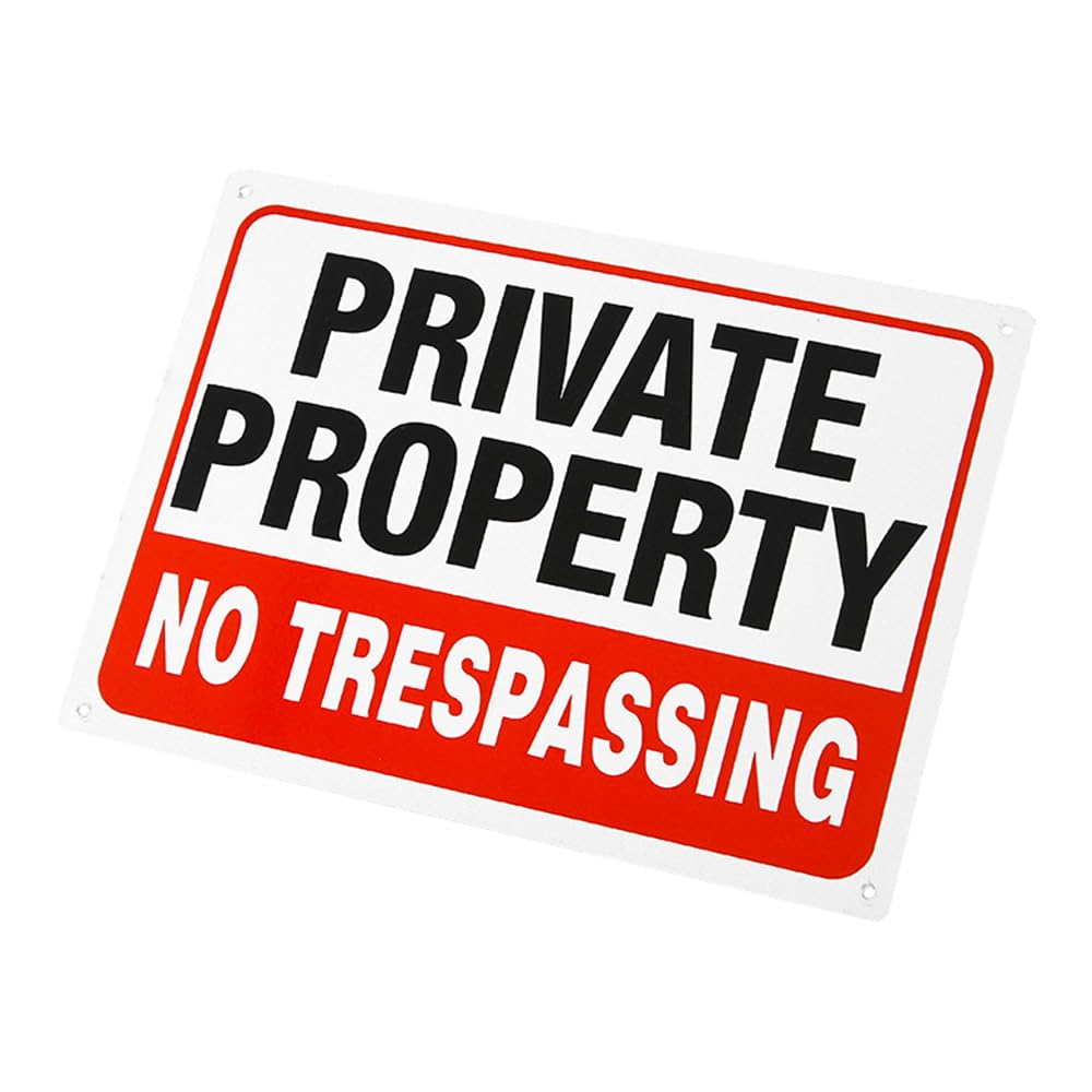 Sarini 2 cartelli di proprietà privata,cartelli Riflettenti in Alluminio per Esterni,cartelli in Metallo Resistenti alle intemperie per Una Maggiore Sicurezza della proprietà