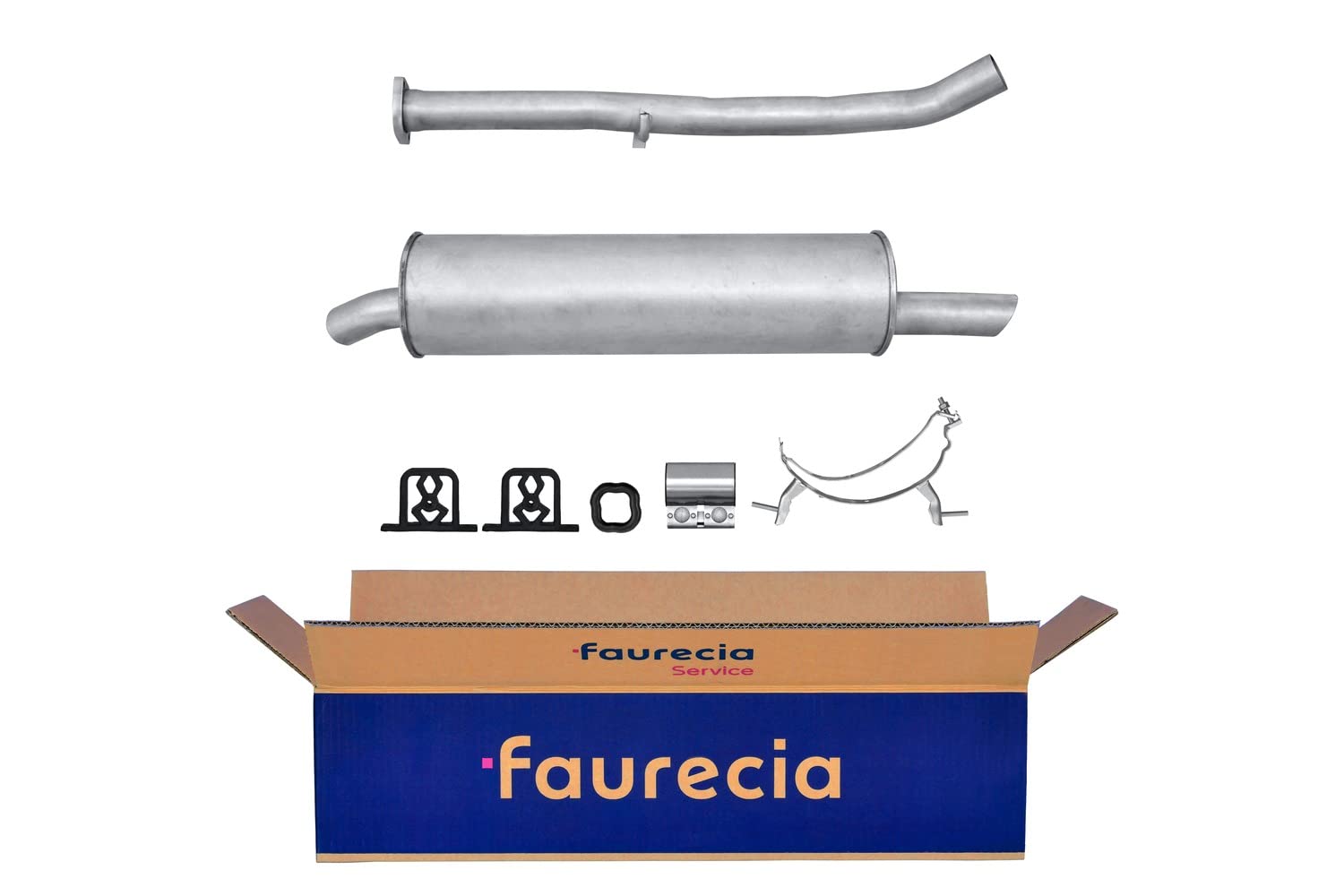 HELLA 8LD 366 026-901 Silenciador posterior - Easy2Fit® Kit - posterior - dos piezas - Juego con accesorios de montaje