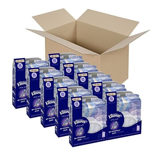 Kleenex Ultra Soft Go Anywhere Clip-On Facial Tissues, 30 Count (Pack of 10)