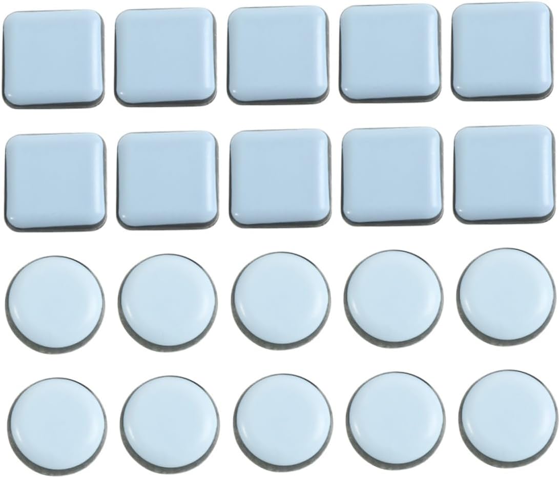 Mipcase 20pcs Furniture Feet Pads Mute Floor Protectors Collision Cushion for Tables and Chairs Self-Adhesive Sliding Mats PTFE Material for Easy Movement