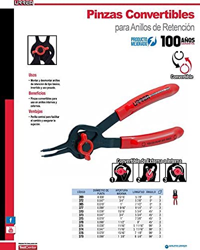 Pinzas para seguros Omega Urrea 11 Imagen adicional