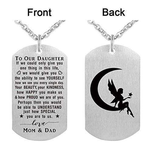 ABNTY Valentines Day Gifts for Daughters - Daughter Necklace Pendant Dog Tag - Daughter Gifts from Mom and Dad - Graduation Valentine's Day Gifts2