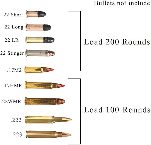 Miniatura 2 de Táctica 100 rondas de carga 200 proyectiles Molle Rifle Pistol Cartucho de bala Bolsa de munición Soporte de Conchas de Municiones Estuche de