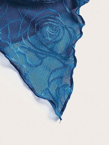 Meladyan Woman Twist Knot Front Split Embroidery Lace Crop Tube Tops Ruched Sheer Mesh Strapless Solid Crop Bandeau Tank Top4