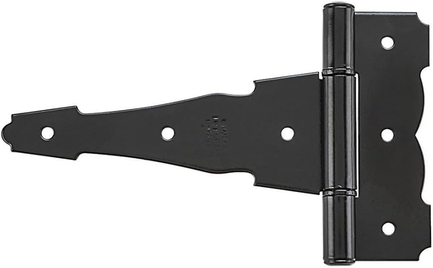 National Hardware N109-042 6 Pack 6in. SPB841 Ornamental/Reversible T Hinge, Black