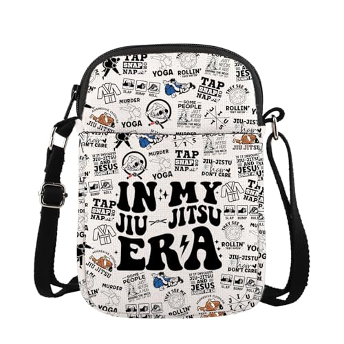 Lywjyb Birdgot Bolsa tiracolo esportiva de combate presente de Jiu Jitsu brasileiro presente para amantes de Jiu-Jitsu, Jiu Era Cr