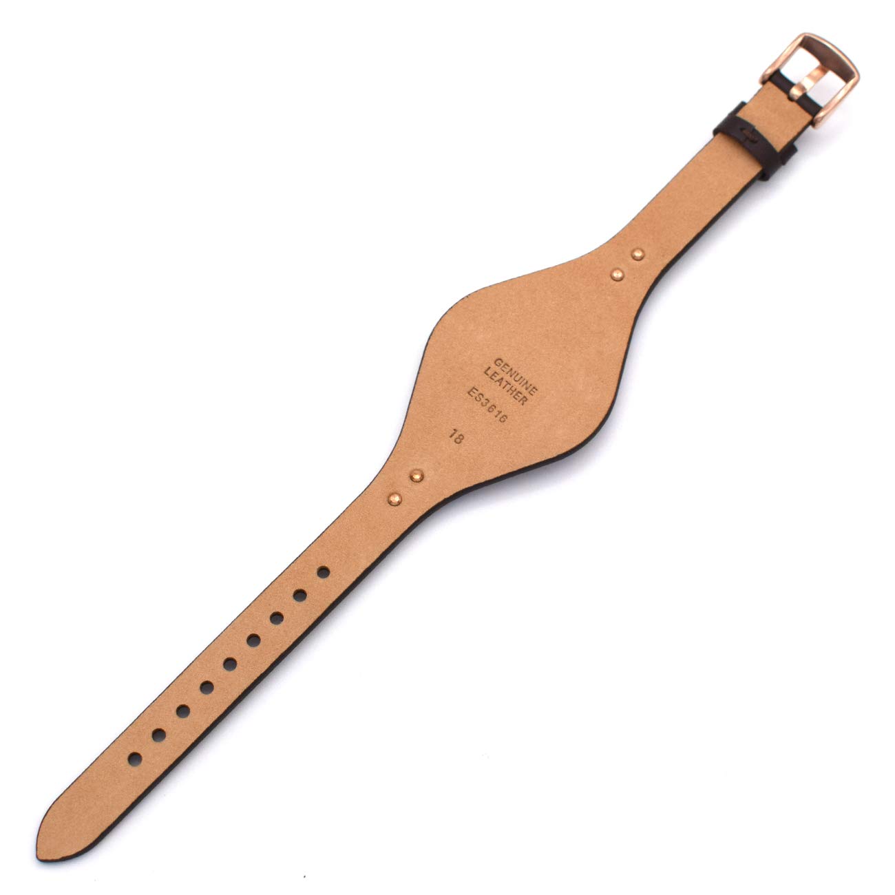 Bracelet de montre en cuir véritable avec barre à ressort de 18 mm pour Fossil ES4286 ES4114 ES4113 ES3838 ES3748 ES3625 ES3616 ES3615