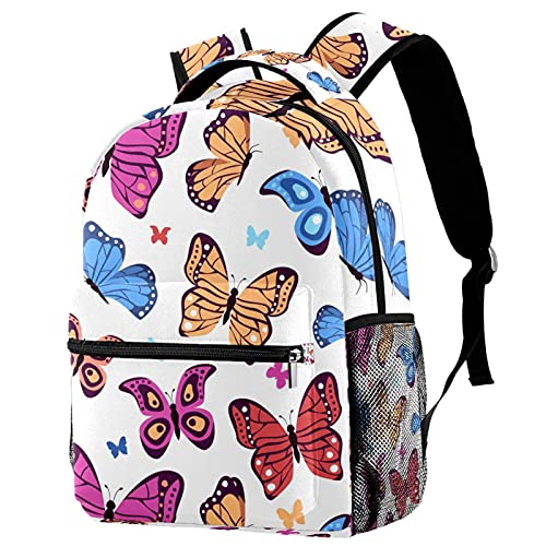 Sac à dos décontracté imprimé toutou multicolore et sacoche urbaine à motif os noir
