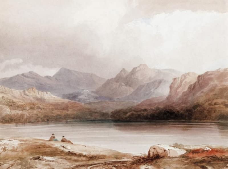 Toile Deux au bord du lac John Ruskin 60x90cm pour habiller un mur vide