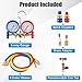 Gickbusus 3 Way AC Manifold Gauge Set for R134A R410A R22 Refrigerant, AC Gauge Set with 3FT Hoses and Can Tap, Compatible for Car and Home HVAC Systems
