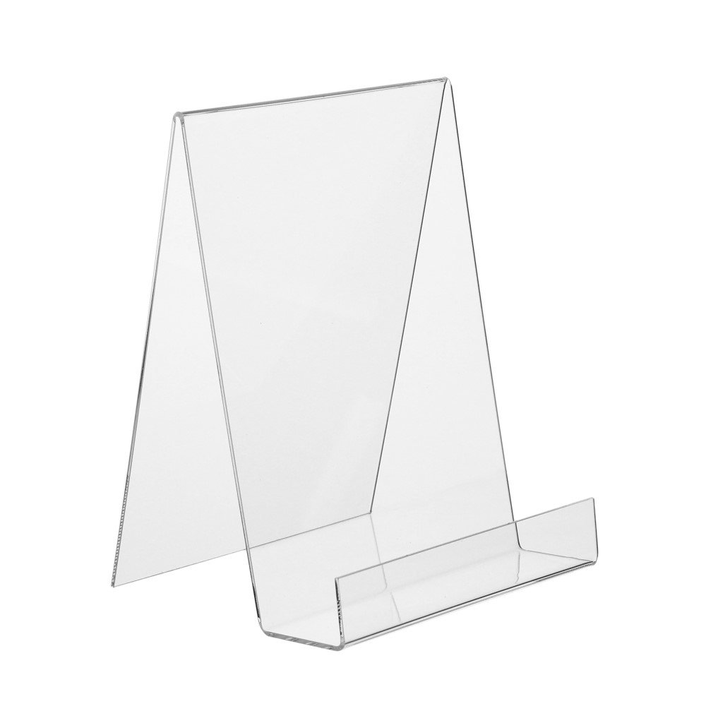 Acrylglas Buchstütze – DIN A5 Hochformat, klare Präsentationsstütze