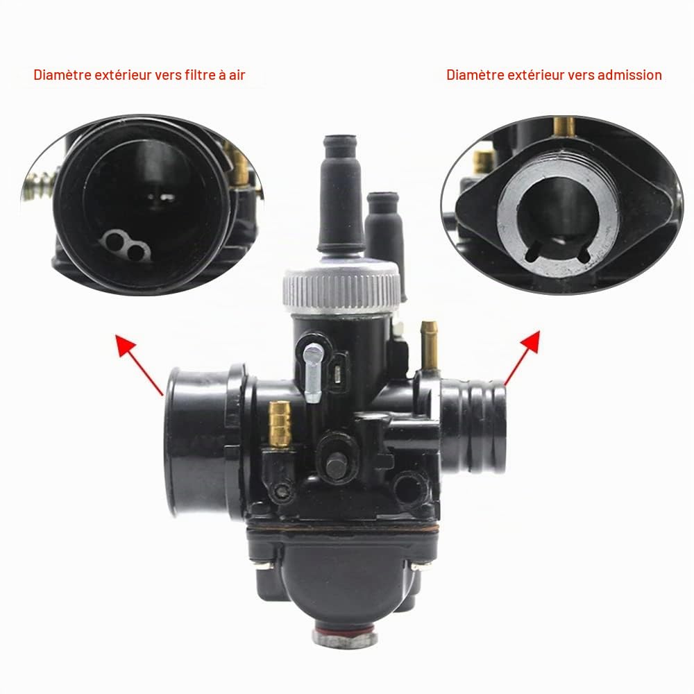Carburateur de PHBG 19 mm AD Carburateur pour Moteur 50 100 CC 2 Temps Moteur de Course PHBG19, 500260653A2, Noir