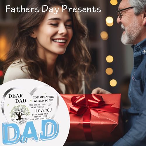 Dad Gifts, Gifts for Dad - Acrylic Heart Plaque 3.9 × 3.7 × 0.4inch, Dad Birthday Gifts from Daughter, Son, Fathers Day, Birthday, Christmas Gifts for Dad, New Dad, Stepfather, Best Dad Gifts - Image 5
