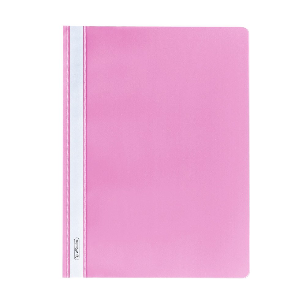 Herlitz 10386951 Spring Folder A4 PP with Transparent Front Cover, 10 Pieces, Purple a4 Pink