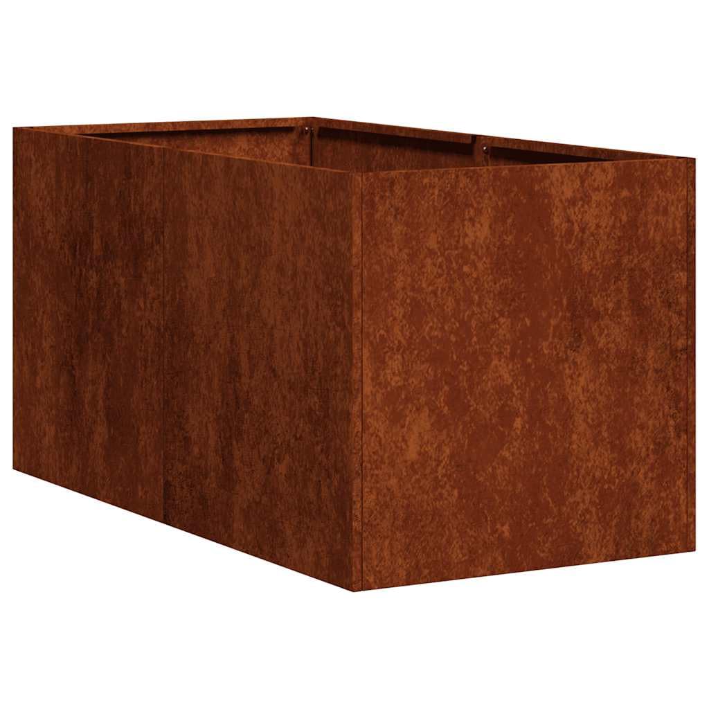 vidaXL Planter Rusty 40x80x40 cm Weathering Steel, plant pot, plant stand, raise bed, planter stand, plant tray, garden planter, outdoor planter