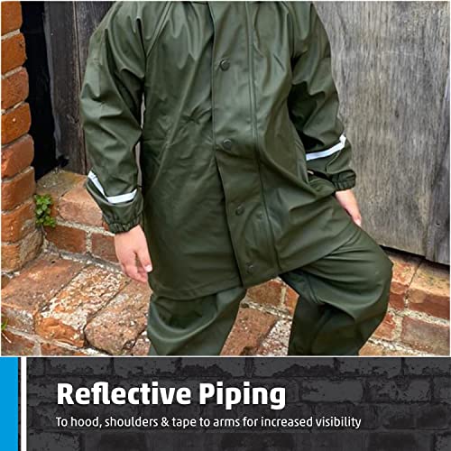 FORT - Splashflex Green Jacket - 5-6 Years - Kids Raincoat - Waterproof Jacket - Kids Waterproof Jacket - Stylish Raincoat for Kids - Windproof Jacket - For Boys & Girls - Image 4