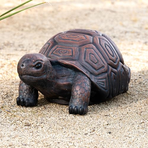 Estatua Tortuga Caminante 21.3" L Marrón y Gris de MgO miniatura 5