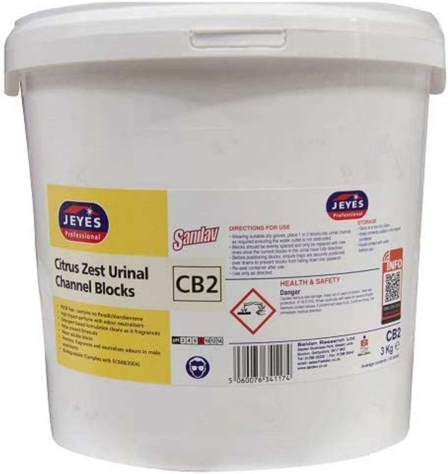 JY34117 Sanilav Urinal Channel Blocks, Citrus, 3 kg