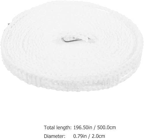 Miniatura 3 de Veemoon Paquete de 2 tendederos a prueba de viento de 16.4 pies a prueba de viento, cuerda de secado de ropa ajustable de nailon para colgar