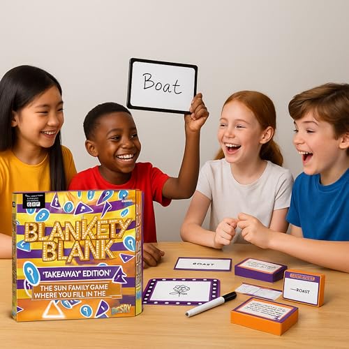 rightclick TV Game Show Board Game – Family Party Games with Quiz, Buzzer & Challenge Rounds – Classic Show-Inspired Fun for Kids, Board Games For Teens & Adults (Blankety Blank) - Image 5