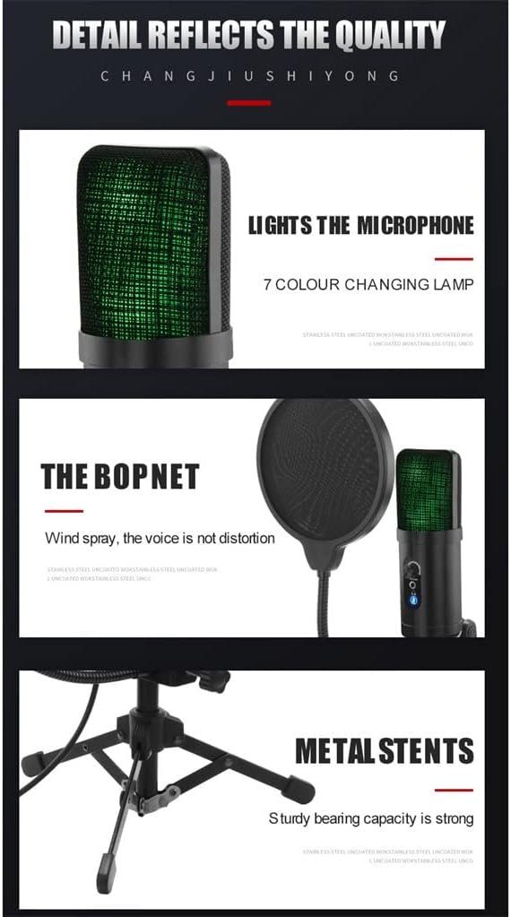 USB Microphone Professional Condenser Microphone Notebook Computer Type-c Mobile Phone Universal Microphone