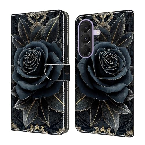Étui Samsung Galaxy S26 Ultra avec rabat magnétique et fentes pour cartes motif rose chic
