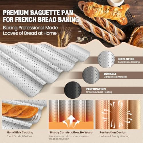 Molde para pan con acabado premium antiadherente y estructura perforada para alta cocina 4